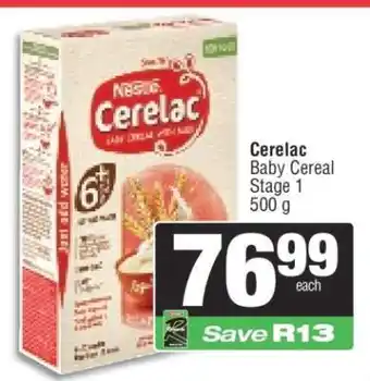 Spar Cerelac Baby Cereal Stage 1 500 g offer