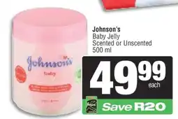Spar JOHNSON'S Baby Jelly offer