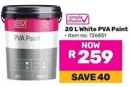 Game Simple Choice White PVA Paint offer