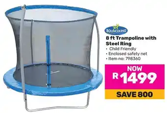 Game Bounceking 8 ft Trampoline with Steel Ring offer