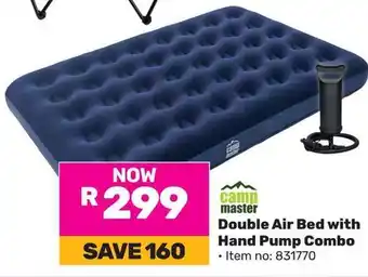 Game Camp Master Double Air Bed with Hand Pump Combo offer
