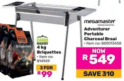 Game Megamaster Adventurer Portable Charcoal Braai offer