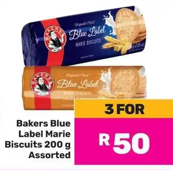 Game Bakers Blue Label Marie Biscuits Assorted offer