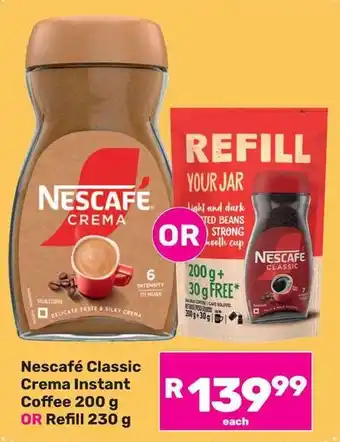 Game Nescafé Classic Crema Instant Coffee OR Refill offer