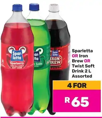 Game Sparletta OR Iron Brew OR Twist Soft Drink Assorted offer