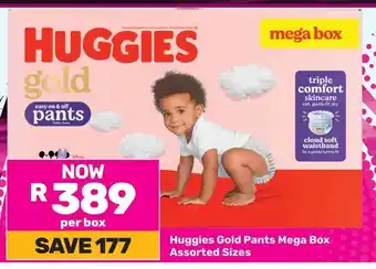 Game Huggies Gold Pants Mega Box Assorted Sizes offer