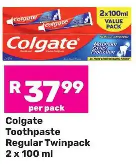 Game Colgate Toothpaste Regular Twinpack offer