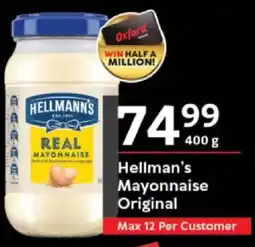 Oxford Freshmarket Hellman's Mayonnaise Original offer
