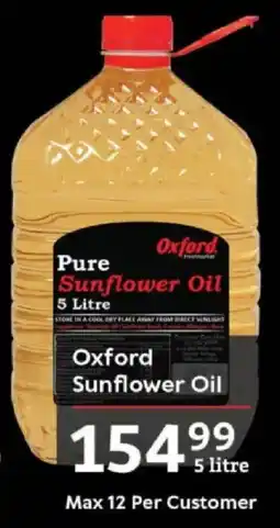 Oxford Freshmarket Oxford Sunflower Oil offer