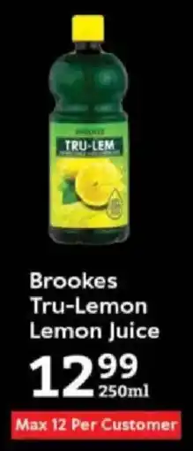 Oxford Freshmarket Brookes Tru-Lemon Lemon Juice offer