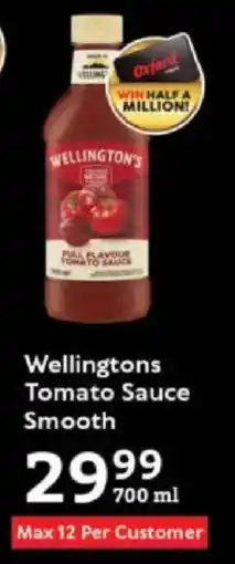 Oxford Freshmarket Wellingtons Tomato Sauce Smooth offer