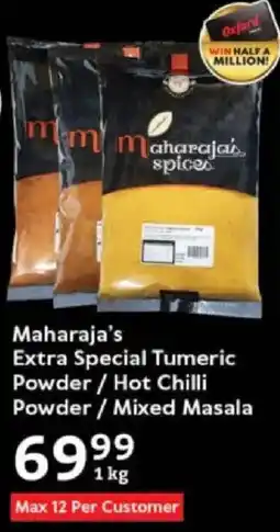 Oxford Freshmarket Maharaja's Extra Special Tumeric Powder/ Hot Chilli Powder/ Mixed Masala offer