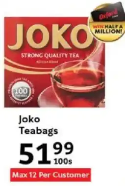 Oxford Freshmarket Joko Teabags offer