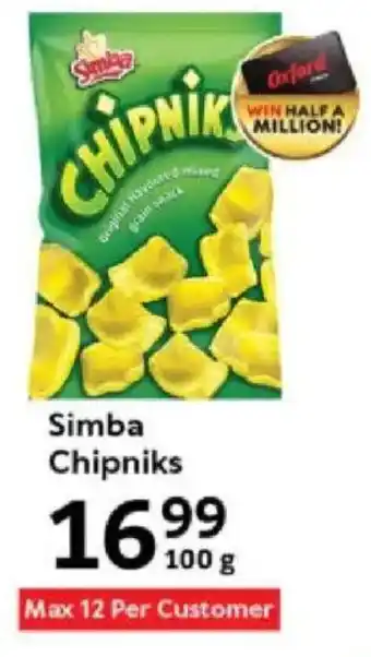 Oxford Freshmarket Simba Chipniks offer