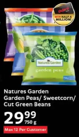 Oxford Freshmarket Natures Garden Garden Peas/ Sweetcorn/ Cut Green Beans offer