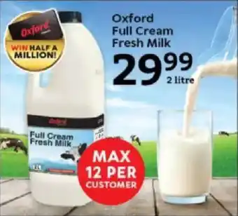 Oxford Freshmarket Oxford Full Cream Fresh Milk offer