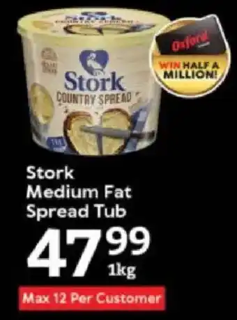 Oxford Freshmarket Stork Medium Fat Spread Tub offer