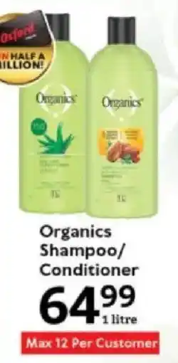 Oxford Freshmarket Organics Shampoo/ Conditioner offer