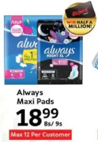 Oxford Freshmarket Always Maxi Pads offer