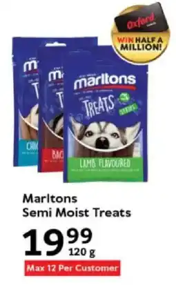 Oxford Freshmarket Marltons Semi Moist Treats offer