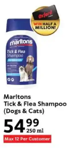 Oxford Freshmarket Marltons Tick & Flea Shampoo offer