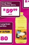 Game Great Value Sunflower Oil-2L Each offer