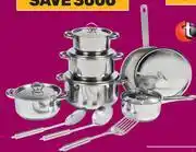 Game Tissolli 15 Piece Stainless Steel Cookware Set-Per Set offer