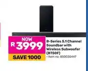 Game Samsung B-Series 5.1 Channel Soundbar With Wireless Subwoofer B750F offer