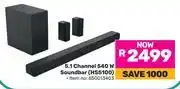 Game Hisense 5.1 Channel 540W Soundbar HS5100 offer