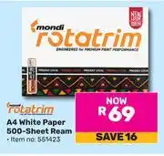 Game Rotatrim A4 White Paper Ream (500 Sheets) 551423 offer