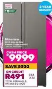 Game Hisense 543L Side by Side Freezer Fridge (H680SIT) offer