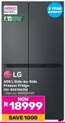 Game LG 658L Side by Side Freezer Fridge (GC-B257KQJW) offer