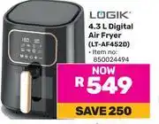 Game Logik 4.3L Digital Air Fryer LT-AF452D offer