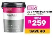 Game Simple Choice 20L White PVA Paint offer