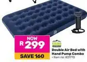 Game Camp Master Double Air Bed With Hand Pump Combo 831770 offer
