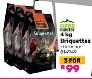Game Camp Master 4Kg Briquettes 814949-For 3 offer