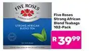 Game Five Roses Strong African Blend Teabags 102 Pack offer