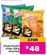 Game Simba Potato Chips Assorted-For 3 x 120g offer