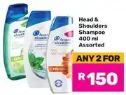 Game Head & Shoulders Shampoo Assorted-For 2 x 400ml offer