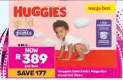 Game Huggies Gold Pants Mega Box Assorted Sizes-Per Box offer