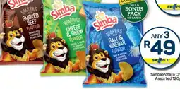 Pick n Pay Simba Potato Chips Assorted 120g offer