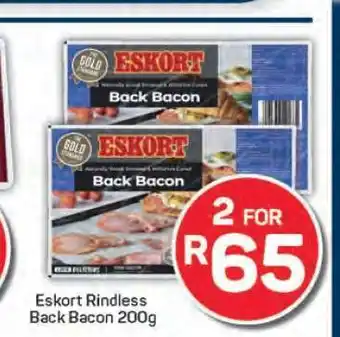Pick n Pay Eskort Rindless Back Bacon 200g offer