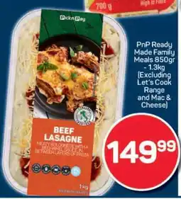Pick n Pay PnP Ready Made Family Meals 850gr - 1.3kg offer