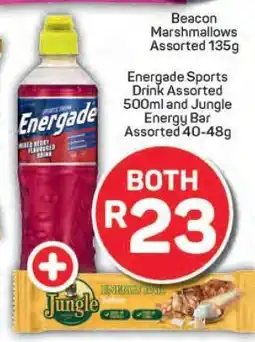Pick n Pay Energade Sports Drink Assorted 500ml and Jungle Energy Bar Assorted 40-48g offer