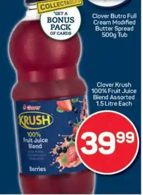 Pick n Pay Clover Krush 100 Fruit Juice Blend offer