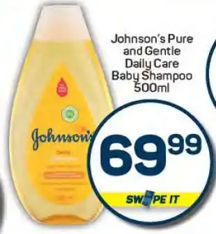 Pick n Pay Johnson's Pure and Gentle Daily Care Baby Shampoo 500ml offer