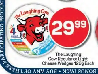Pick n Pay The Laughing Cow Regular or Light Cheese Wedges 120g offer
