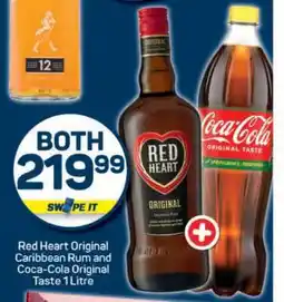 Pick n Pay Red Heart Original Caribbean Rum and Coca-Cola Original Taste 1 Litre offer