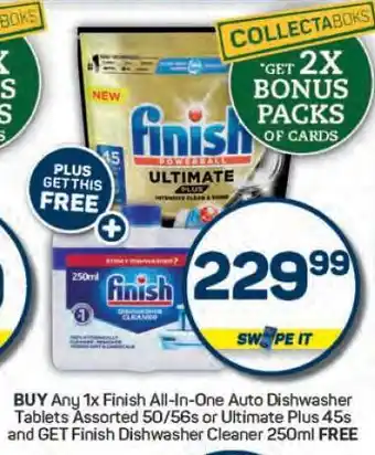 Pick n Pay Finish Ultimate Plus Dishwasher Tablets offer