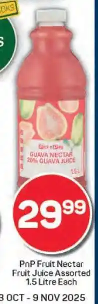 Pick n Pay PnP Fruit Nectar Fruit Juice Assorted offer